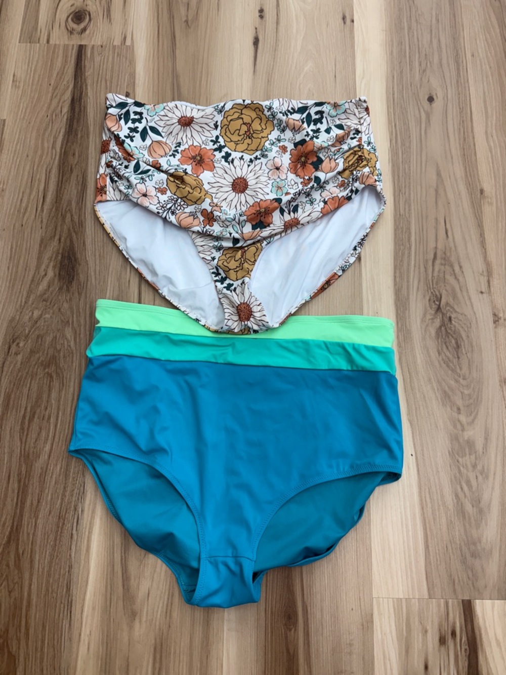 KIAVA Floral High-Waist Bikini Bottoms Set J15